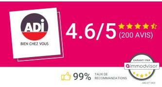 Déjà 200 avis sur Immodvisor !